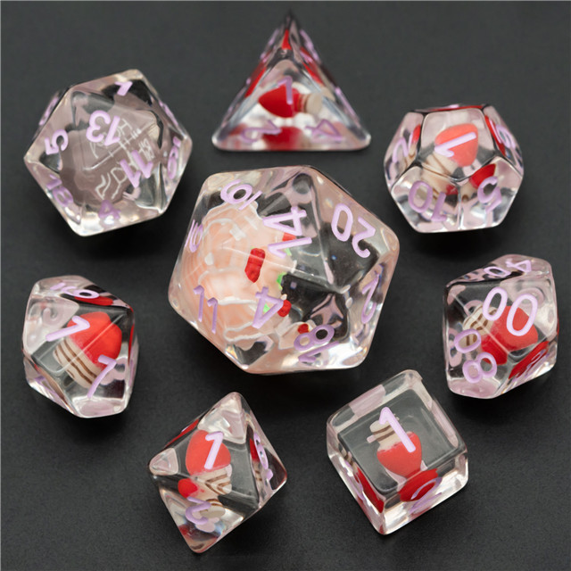 Polyhedral DND Dice Sets Transparent Discolored Dice for Dungeons and ...