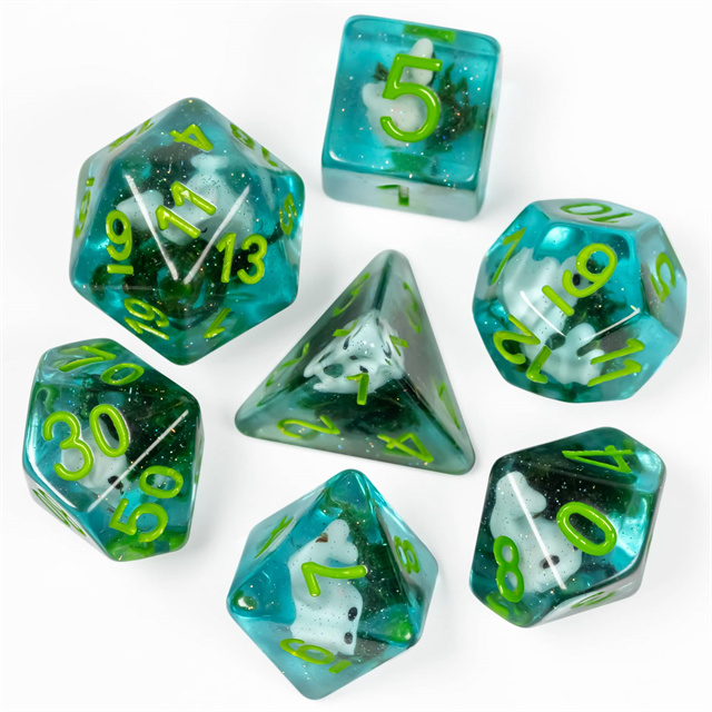 Polyhedral DND Dice Sets Transparent Discolored Dice for Dungeons and ...