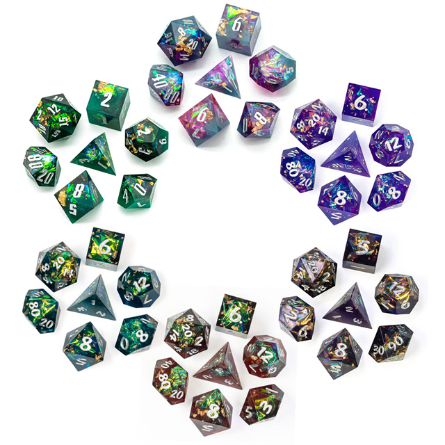 Handmade Glitter Paper&Goldfoil Dice,Sharp Dice