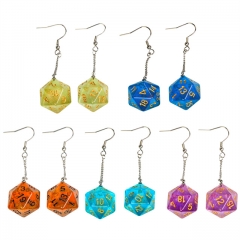 Aurora Earring Pendant Dice (D20) with Paper Box